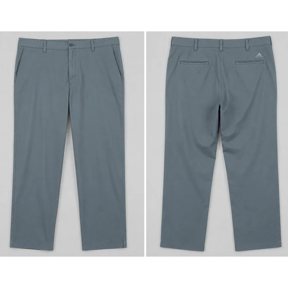 Adidas Golf Pants Mens 40x30 Blue Gray Performance Flat Front Stretch